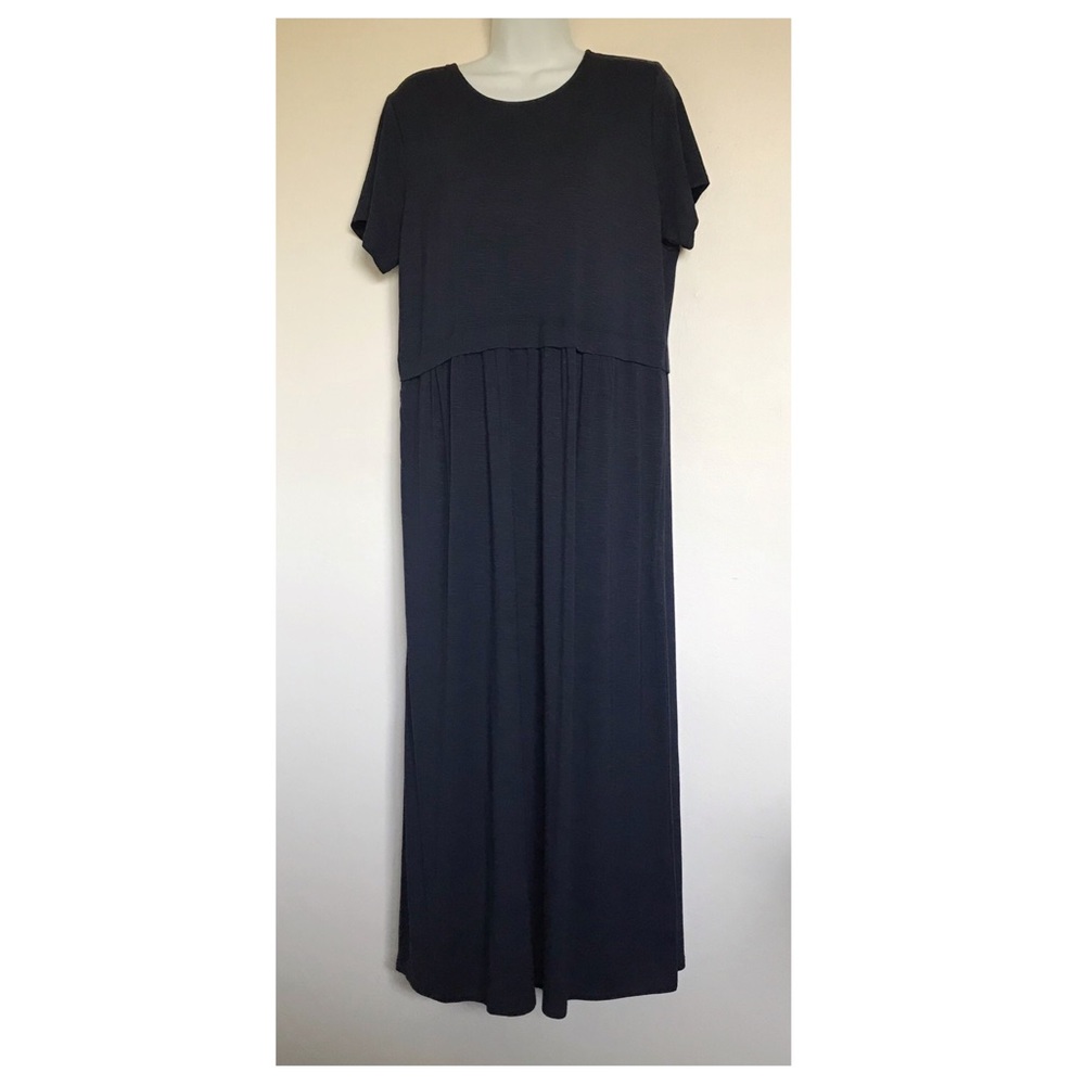 J. Jill Maxi Dress, black, short sleeves
